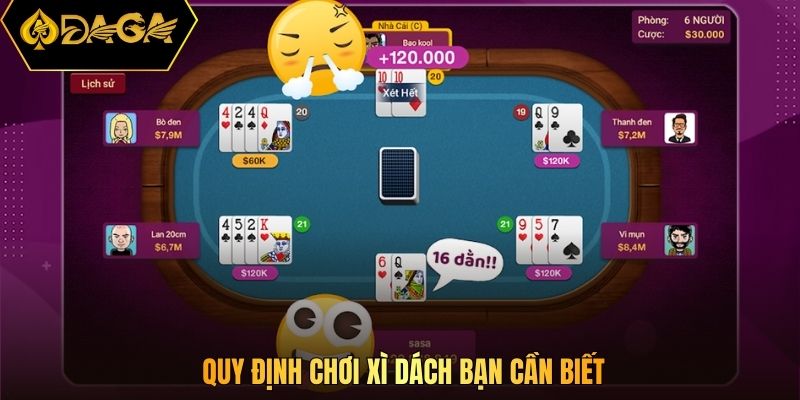 Quy định chơi xì dách bạn cần biết